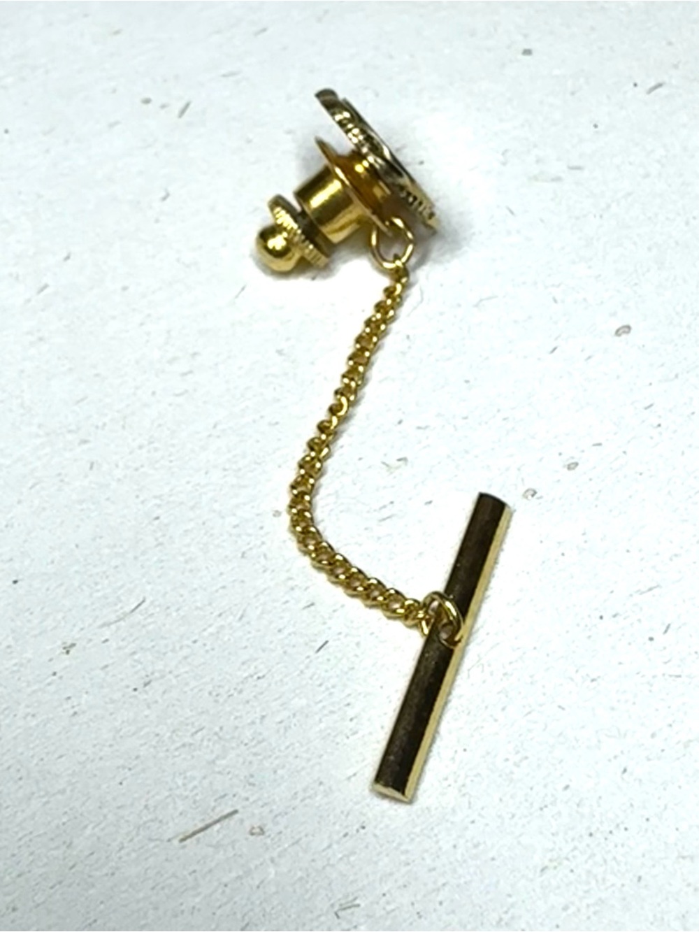 Vintage ANSON 12K Gold Filled (blank) Monogram Medallion Tie Tack/Lapel Pin - Picture 4 of 7